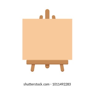 Painting  tools elements cartoon colorful vector set. Art supplies: easel with canvas. Drawing creative materials for workshops designs