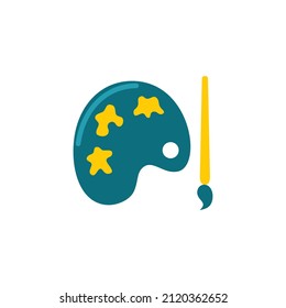 Painting Tools Flat Icon - Back to School Icon Vector illustration.