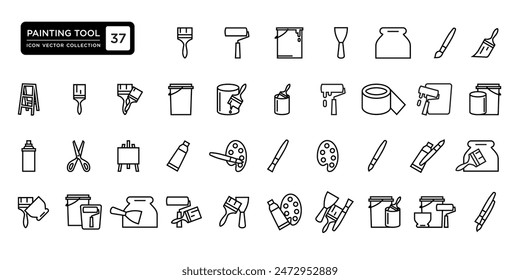 Malwerkzeuge Symbol Kollektion, Vektorgrafik Symbol Vorlagen editierbar und in der Größe veränderbar.