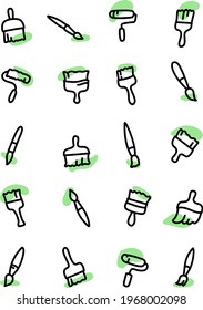 Herramientas de pintura, ilustración de icono, vector sobre fondo blanco