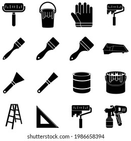 símbolo de signo de vector de herramientas de pintura
