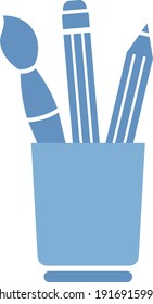 Painting tools, illustration, vector on white background.