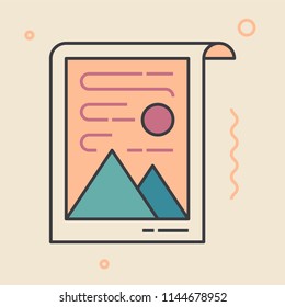 Painting. Unique and creative illustration. Flat design thin line style. Usage for e-mail newsletters, web banners, headers, blog posts, print and more.