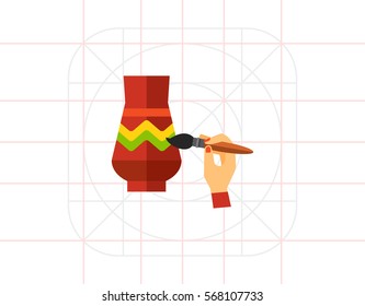 Painting Vase Vector Icon