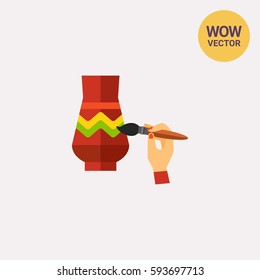 Painting Vase Vector Icon