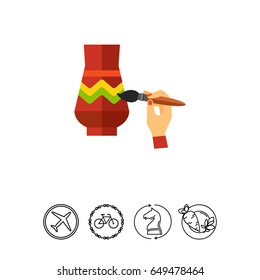 Painting Vase Vector Icon