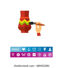 Painting Vase Vector Icon