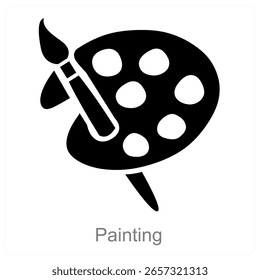 Diseño de concepto de icono de Vector de pintura