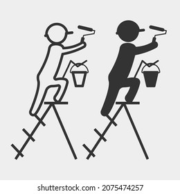  painting vector icon illustration sign