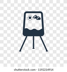 Painting vector icon isolated on transparent background, Painting transparency logo concept