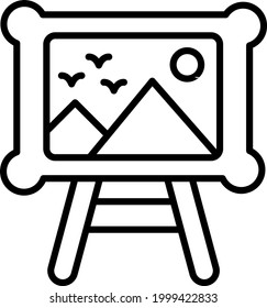 Painting Vector Line Icon Design
