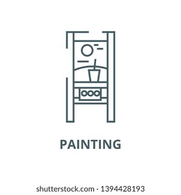 Painting vector line icon, linear concept, outline sign, symbol