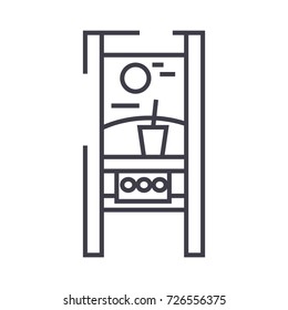 painting vector line icon, sign, illustration on background, editable strokes