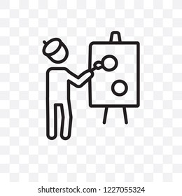 Painting vector linear icon isolated on transparent background, Painting transparency concept can be used for web and mobile