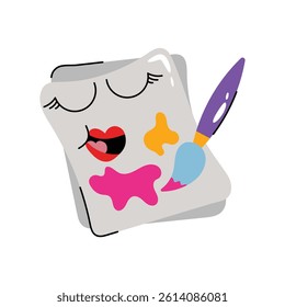 Painting Vector Sticker. Eps 10 File 