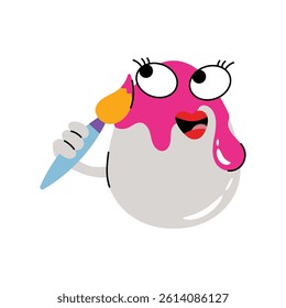 Painting Vector Sticker. Eps 10 File 