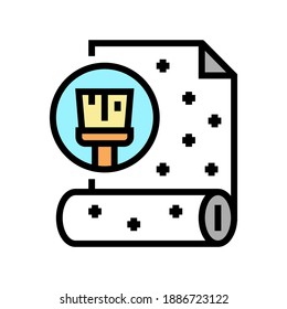 painting wallpaper color icon vector. painting wallpaper sign. isolated symbol illustration