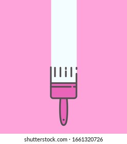 painting white brush colorful vector icon.  