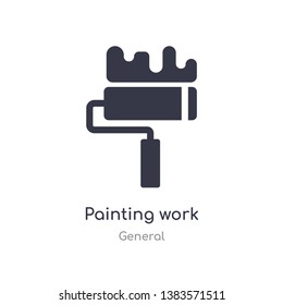 painting work icon. isolated painting work icon vector illustration from general collection. editable sing symbol can be use for web site and mobile app
