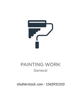 Painting work icon vector. Trendy flat painting work icon from general collection isolated on white background. Vector illustration can be used for web and mobile graphic design, logo, eps10