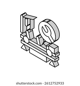 paintless dent repair isometric icon vector. paintless dent repair sign. isolated symbol illustration