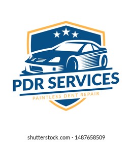 Paintless Dent Repair logo, PDR service logo, automotive company