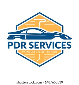 Paintless Dent Repair logo, PDR service logo, automotive company