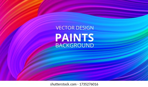 Paints. The background color of the Wave Liquid shape. Artistic design for your project. Vector illustration