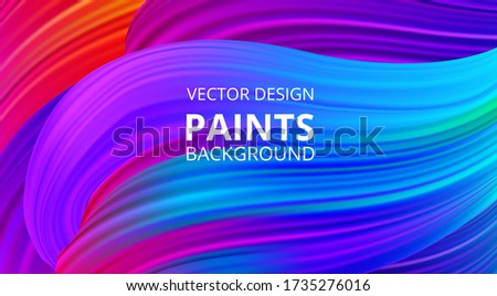 Paints. The background color of the Wave Liquid shape. Artistic design for your project. Vector illustration