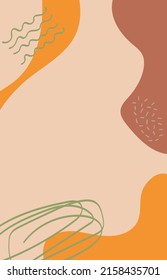  paints in boho style. Abstract watercolor geometric shapes of balance, plants, nature, sun ,moon. Design for cover, social networks, decor. Trendy colors.