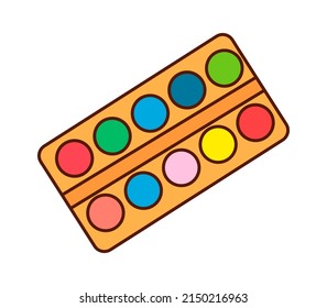 Icono de pinturas. Volver al elemento de diseño de la escuela. Ilustración del vector