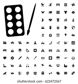 Paints icon illustration isolated vector sign symbol. baby icons vector set. on white background