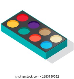 paints vector, red purple brown green orange blue yellow drawing paints vectors.