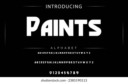 Paints Vintage decorative font. Lettering design in retro style with label. Perfect for alcohol labels, logos, shops and many other.
