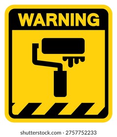 Paintwork Area Warning Sign, Vector Illustration, Isolate On White Background Label.EPS10