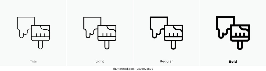 paintwork icon. Thin, Light Regular And Bold style design isolated on white background