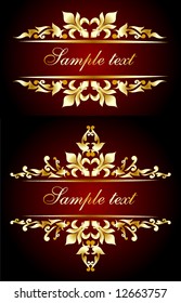 Pair of abstract text frames