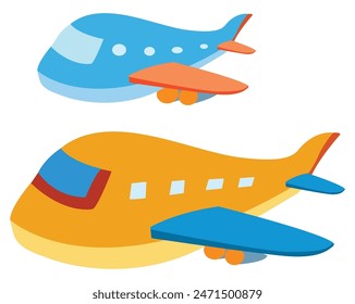 A pair of aeroplanes illustration