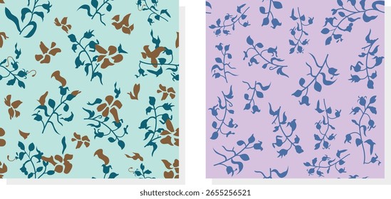 Par de todo el patrón sin costuras imprimible elegante de moda. Ideas de patrones florales con clase para textiles, decoración del hogar, Plantilla, Anuncio, póster, folleto, papel de pared, cerámica.