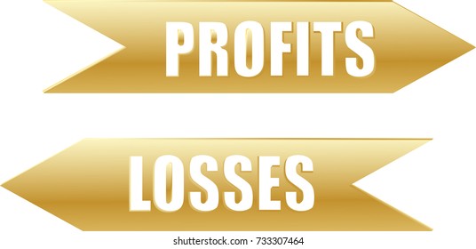 A pair of arrows indicating Profits and losses