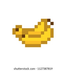 Par de plátanos pixelados gráficos de frutas