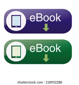 a pair of banners with text, arrows and tablets