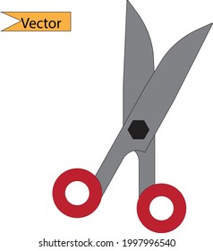 A pair of barber's scissors. Illustration 