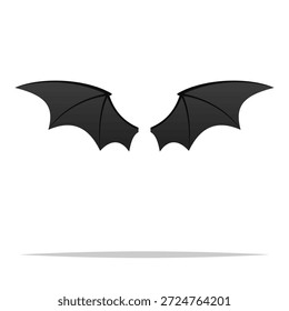 Par de asas de morcego vetor ilustração isolada