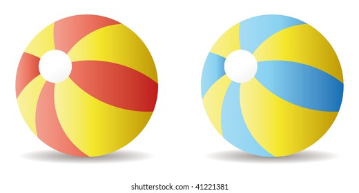 pair of beach ball in vector mode