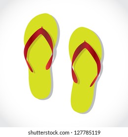 pair of beach sandals, illustration