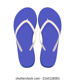 Un par de zapatillas de playa. Flip de verano. Ilustración vectorial plana