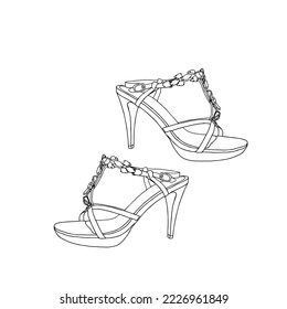a pair of beautiful women's sandals adorned with precious stones

