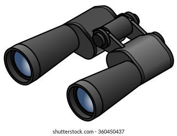 A pair of binoculars / field glasses.