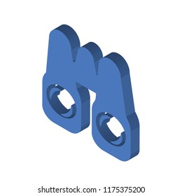 Pair of binoculars isometric left top view 3D icon